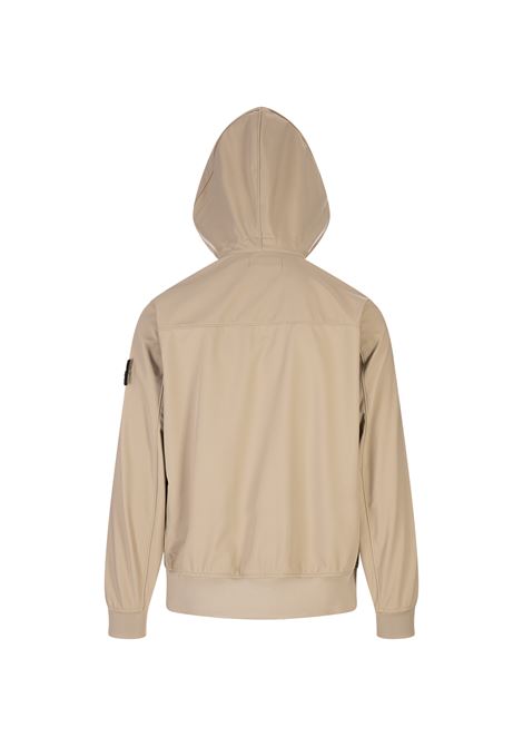 Giacca Con Cappuccio Deserto In LIGHT SOFT SHELL-R_e.dye® TECHNOLOGY, RECYCLED POLYESTER STONE ISLAND | K1S154100090-S0A22V009A